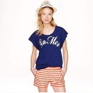 J. Crew Orange & White Striped Shorts